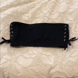 L*SPACE Crystal Tube Top Black